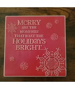Christmas Trivet, Hallmark decorative tile, red, Merry Moments Holidays ... - £10.19 GBP