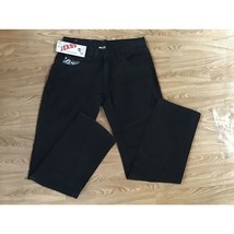 MSN Fashion Jeans Black Size 32 Waist Patch Embellishment 5 Pockets Zip ... - $18.70