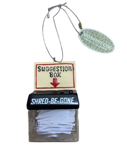 Midwest-CBK Suggestion Box Shred Be Gone Ornament Office Home Tree
