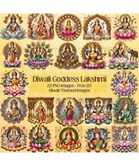 Diwali Goddess Lakshmi Clipart Bundle: Watercolor Festival Clipart + Bon... - €1,51 EUR