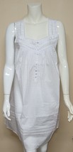 Eileen West White Sleeveless with Lace Detail Nightgown Women Size MED NEW - $49.49