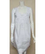 Eileen West White Sleeveless with Lace Detail Nightgown Women Size MED NEW - €43,11 EUR