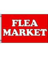 RED FLEA MARKET 3X5 FLAG sign FL491 wall signs window LARGE 3 x 5 advert... - €5,74 EUR