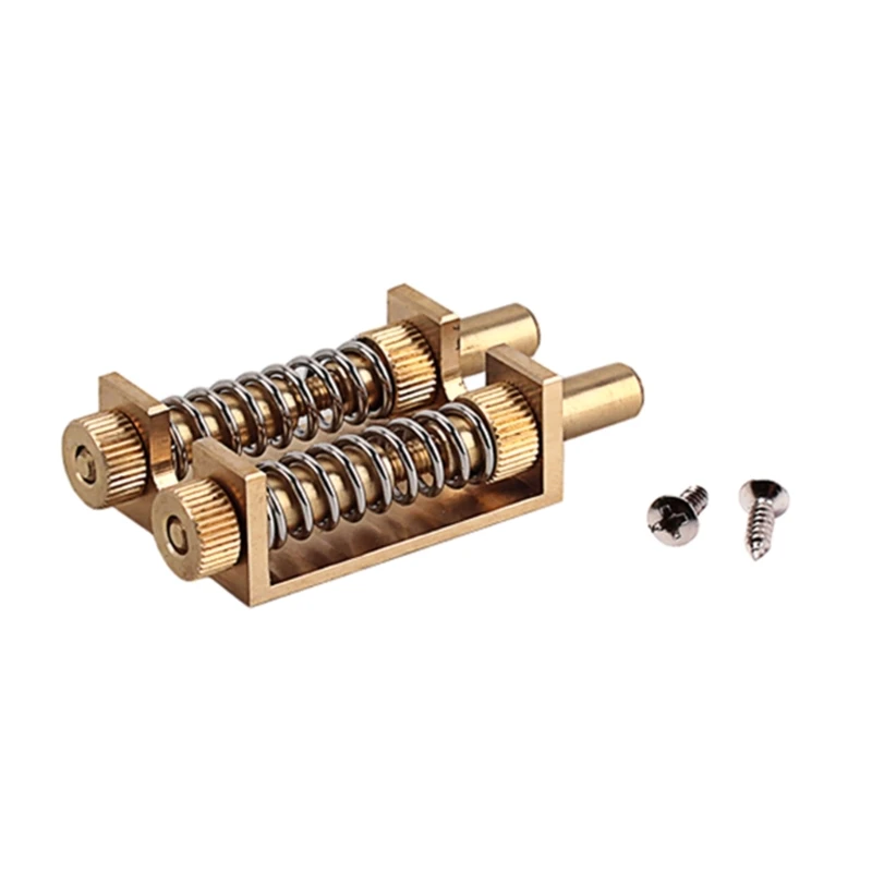 Guitar Brass Tremolo Bridge System Dual-Brass-Rod Trem Stopper Device with Mount - £142.66 GBP