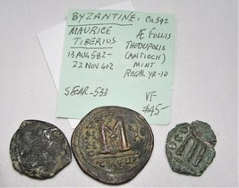Byzantine Maurice Tiberius 582-602 A.D. Ancient Coin AG853 - £34.62 GBP