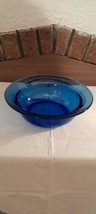 10 In. Diameter Cobalt Blue Glass Serving Bowl - £5.46 GBP