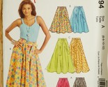 M5294 McCalls Sewing Pattern Size A 6-12 Ladies Flared Skirt Stitch N Sa... - £7.72 GBP