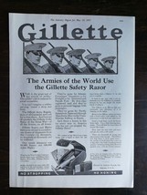 Vintage 1917 Gillette Safety Razor Full Page Original Ad 222 - £5.43 GBP
