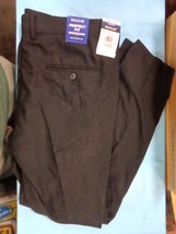 Haggar Iron Free Premium Straight Fit Suit Pants 33Wx30L Black 594ae - £18.08 GBP