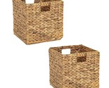 Foldable Hyacinth Storage Basket with Iron Wire Frame By Trademark Innov... - $68.39