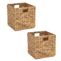 Foldable Hyacinth Storage Basket with Iron Wire Frame By Trademark Innovations ( - £57.37 GBP