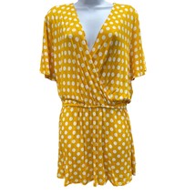 Lane Bryant Womens Yellow Poka Dot Shirt Size 18/20 SKU 1472 - $28.04