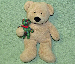 Ty PLUFFIES Merry Beary Teddy Bear Plush 2005 Stuffed Animal GREEN PLAID... - £6.44 GBP