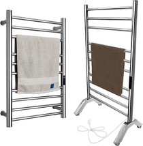 Yjsg Heated Towel Rack, Electric Heated Towel Warmer Freestanding &amp; Wall... - £183.99 GBP