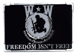 WOUNDED WARRIOR FREEDOM ISN'T FREE - Cast Belt Buckle - $23.00