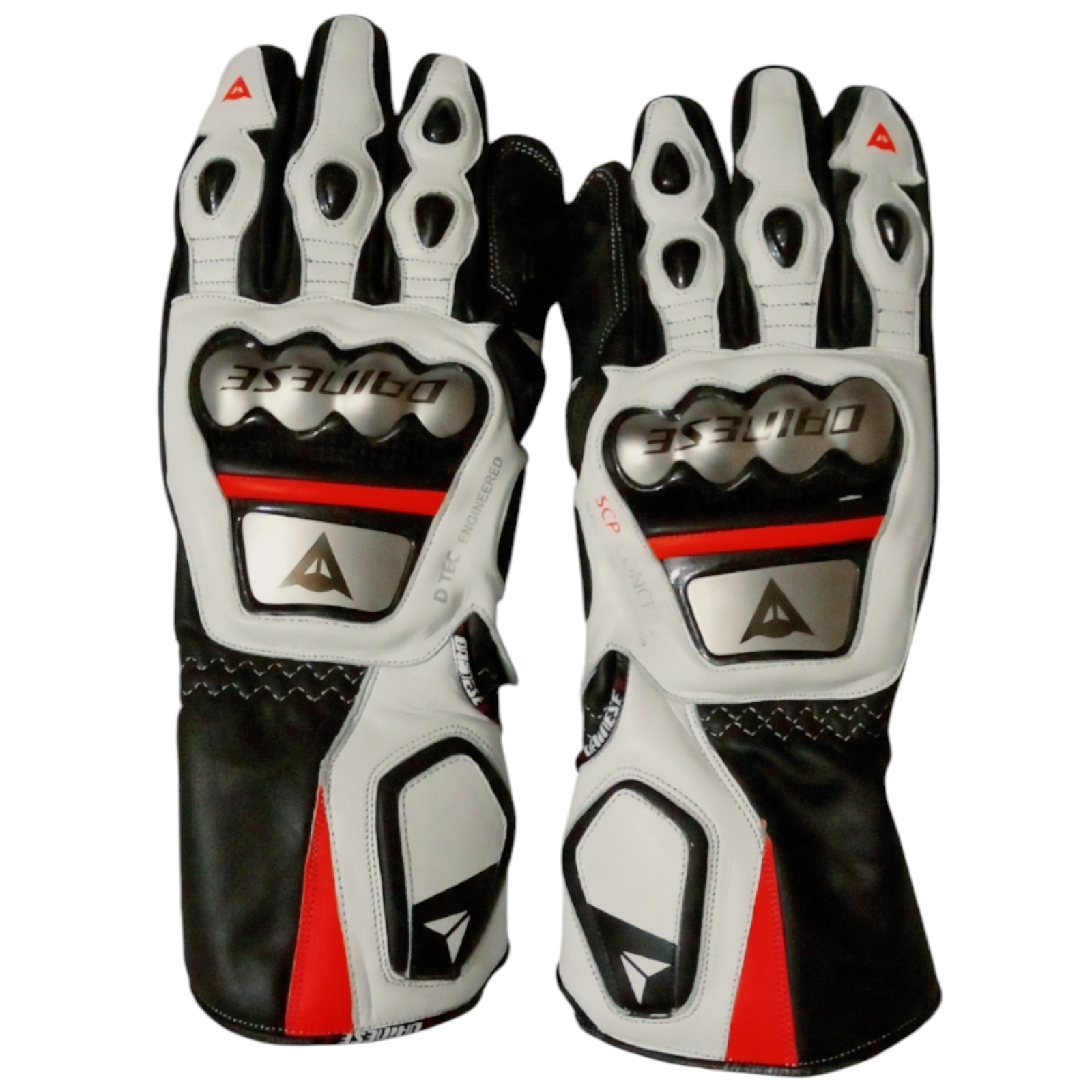 DAINESE WHITE/BKACK Leather Motorcycle Motorbike Motogp Racing Leather G... - $79.99
