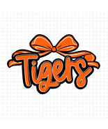 Tigers Mascot PNG Coquette Bow PNG, School Spirit Wear PNG, Cheer Team P... - $3.50 CAD
