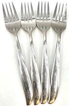 Oneida Stainless Salad Forks 4pc Set Community Twin Star Starburst Atomic 6.25” - $19.55