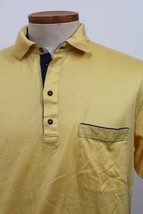 Vtg Schiatti Co Giorgio&#39;s 7 56 Yellow Egyptian Cotton Short Sleeve Polo ... - £24.36 GBP