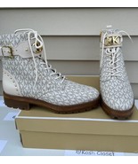 Michael kors boots Kincaid  women&#39;s Lace up boots Designer -Vanilla - £150.88 GBP+