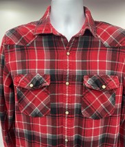 Pearl Snap heavyweight red and black flannel S. Men/ unisex - £11.62 GBP