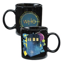 Doctor Who Tardis Blue &amp; Black Doctor #13 Heat Reactive 12 oz Ceramic Coffee Mug - £9.25 GBP