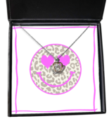 Inspirational Necklace Leopard Happy Face Crown-MC-NL  - $65.95