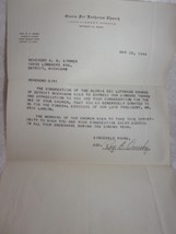 Vintage Letter To Rev Sommer From Gloria Dei Luthern Church 1946 - $1.99