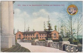 Manufacturers Building and Machinery Hall Postcard 1909 Seattle Exposition - £2.34 GBP