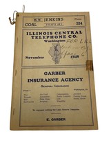 Telephone Book 1940 Washington Illinois IL Directory Genealogy Phone Vintage - £27.17 GBP