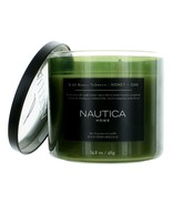 Nautica 14.5 oz Soy Wax Blend 3 Wick Candle - Wild Honey Tobacco Honey &amp;... - $28.65 CAD
