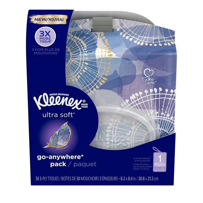 Kleenex Ultra Soft Go Anywhere Pack Facial Tissues 30 Tissues per Pack - $7.66