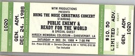 Public Enemy Untorn Concierto Ticket Diciembre 24 1988 Shreveport - £87.04 GBP