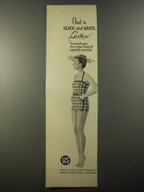 1954 United States Rubber Lastex Ad - Proof in Black and White Lastex - $18.49