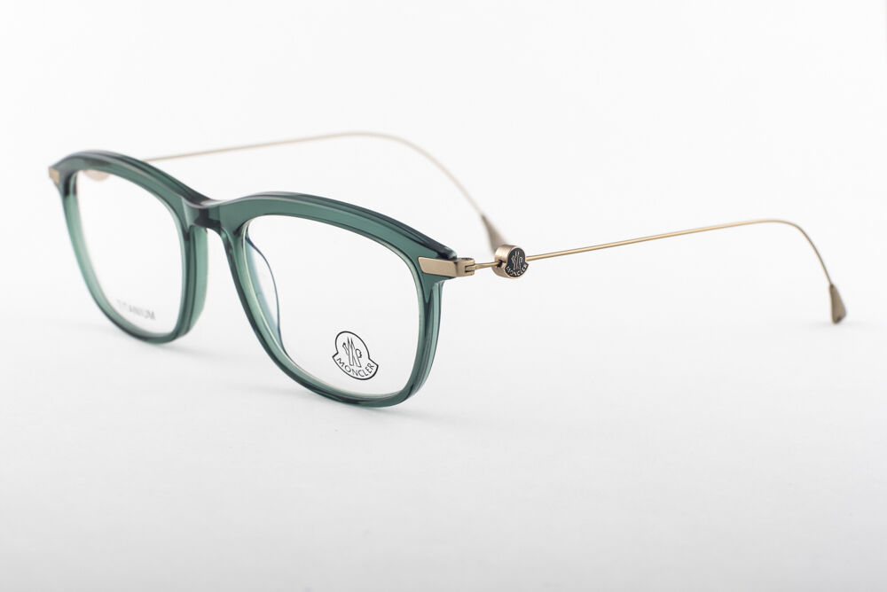 MONCLER MC012-V05 Green Gold Titanium Eyeglasses MC 012-V05 51mm