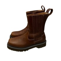 Dr Martens Amaayah Lo Leather Bex Pull-On Boots Butterscotch Brown Women... - $148.50