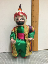 TURKISH Male GENIE 9&quot; Doll from Turkey - Folk Costume Cloth over wire 1980s - $18.04