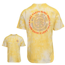 Element Men&#39;s T-Shirt Yellow Tie-Dye Four Elements Sketched Graphic S/S (S14) - £12.46 GBP