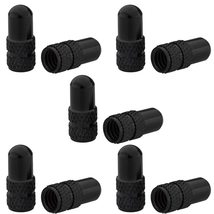 Moxie 10pc Bike Bicycle Road Racing Colored Black Presta Valve Cap Dust Covers - £5.54 GBP