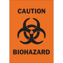 BIOHAZARD Symbol Warning Safety Sticker 5&quot; x 3.5&quot; Self Adhesive sign BRA... - £15.84 GBP