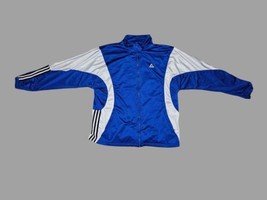 Vintage Adidas Track Jacket Mens XL Extra Large Blue Tre Foil 90s * - $24.70