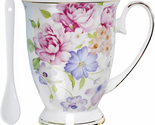 Mothers Day Gifts for Mom Her Women, Ceramic Flower Tea Cup, Bone China ... - $20.88
