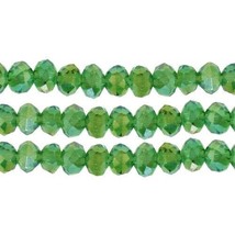 Bead Lot 5 strand Electroplate Glass AB Color Plated Faceted Rondell 4 x... - £6.34 GBP