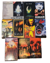 VHS Horror Lot of 11 Slasher Gore Scary Movies Stephen King Scream Frighteners - £49.85 GBP