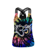 Om Sacred Symbol Tie Dye Backless Tank Top - £14.94 GBP