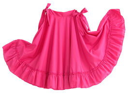 Girls Full Super Wide Skirt One Size Waist For Folkloric Dances New Hand... - $39.11+