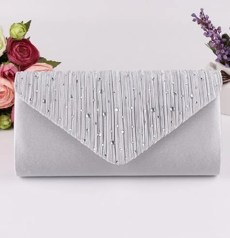  bag satin bridal diamante ladies day clutch envelope handbag wedding bag lady mini bag thumb200