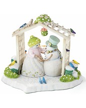 Lenox Bride &amp; Groom Snowman Figurine Wedding Flowers Canopy Bywaters 7.5&quot; NEW - £58.63 GBP