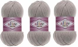 Alize Cotton Gold Yarn 55% Cotton 45% Acrylic Lot of 3 Skein 300gr 1082y... - $27.70