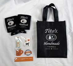 2 Tito&#39;s Vodka Neoprene Koozies Magnets Canvas Tote Bag - £18.47 GBP